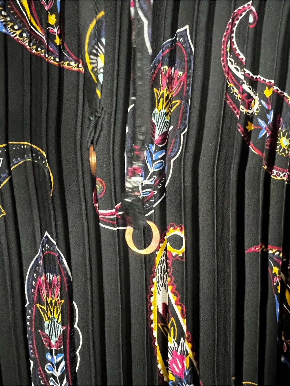 Catherines Black Paisley Print Tunic Top - Picture 4 of 4